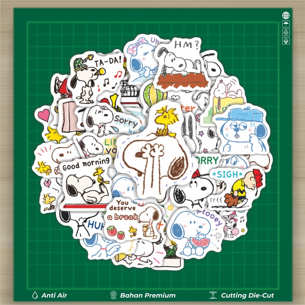 

HOT 50 PCS STIKER Stiker Kartun Snoopy V28 Stiker Fashion Cars Decal Dingin Kartu Album Custom Vinyl Anti Air- Sticker Aesthetic Buku Journal Koper Casing HP Tablet Laptop Helm Motor Botol Minum