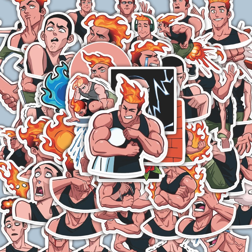 

100PCS Lucu Stiker Sasper The Gym Guy Stiker Aesthetic Stiker Anti Air Stikers Berperekat Waterproof sticker decal buat Motor Helm Buku Journal Koper Casing HP Laptop Botol Minum Hadiah anak