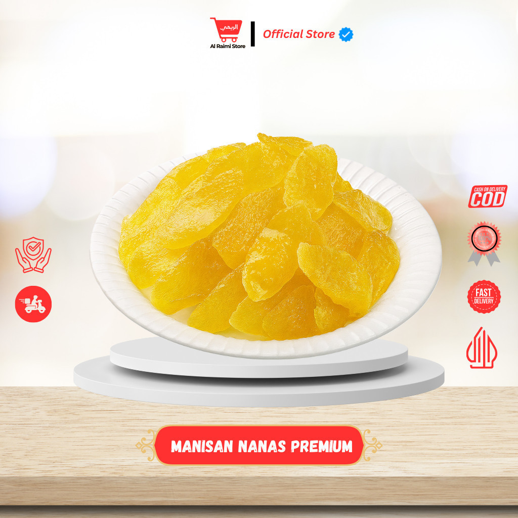 

Manisan Nanas Premium Impor | Dried Pineapple | Snack Sehat & Manis | 250g | 500g | 1kg