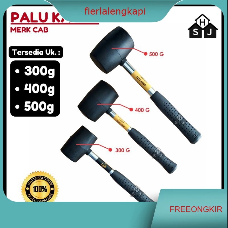 Palu Karet Palu Lantai Keramik / Palu Granit Gagang Besi Martil Rubber Hammer Handle High Quality