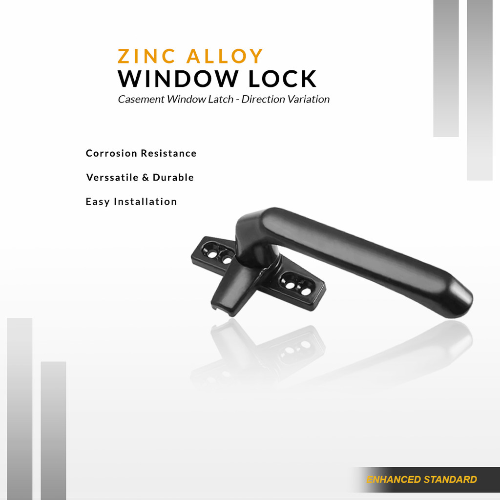 Rambuncis Tarikan Kunci Jendela Zinc Alloy
