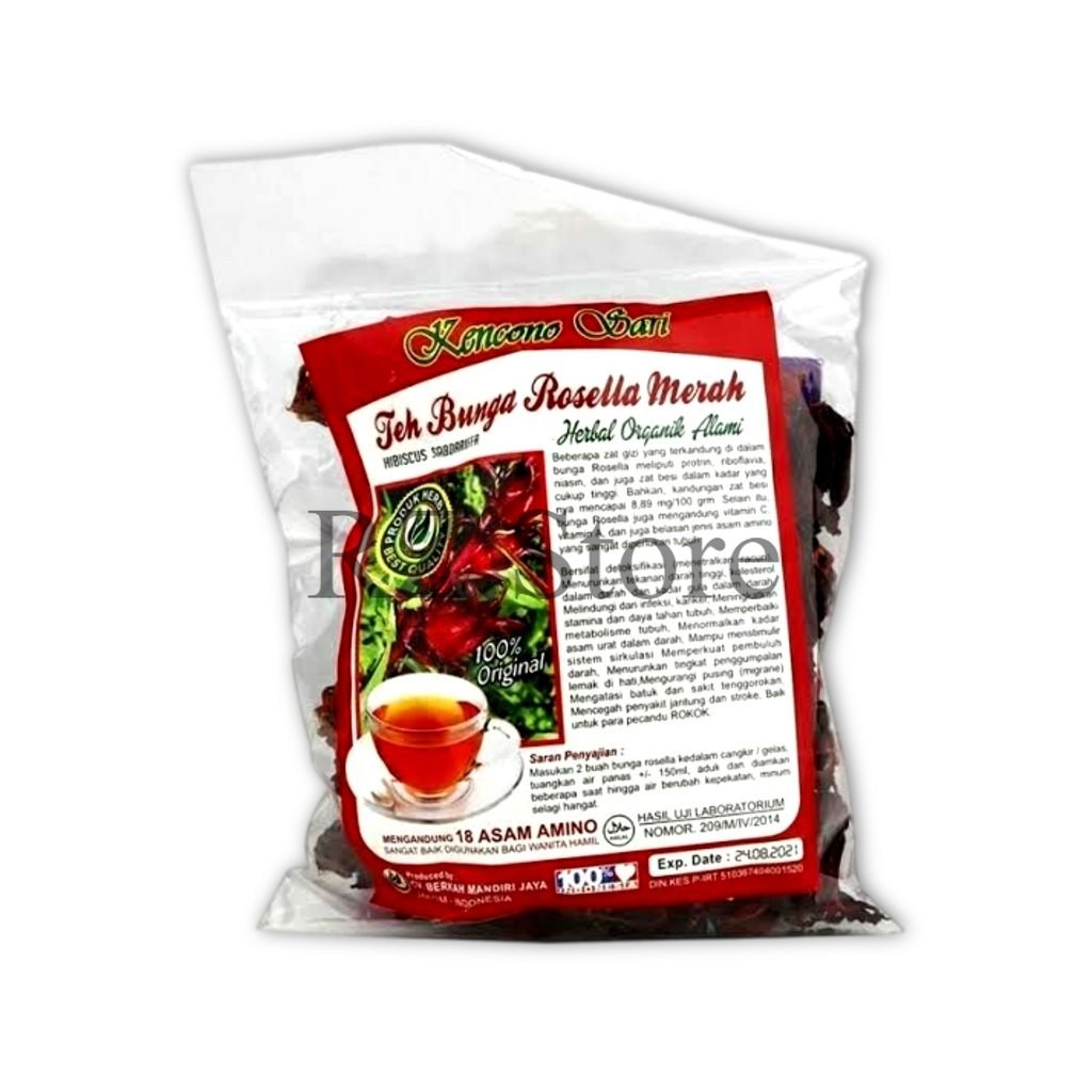 

Teh Herbal Rosella Merah Kencono Sari – Daun Kering Alami 100 Gram