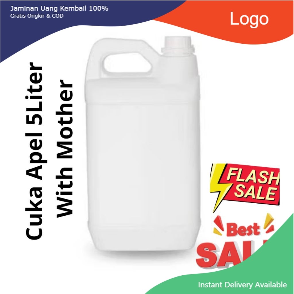 

Cuka apel with mother unfilter 5 liter paket repacking