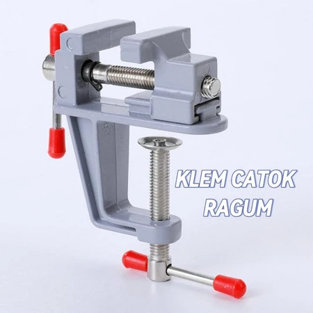 KLEM CATOK RAGUM MINI / KLEM MEJA MINI / ALAT PENJEPIT KLEM RAGUM MEJA CLAMP BESI SERBAGUNA