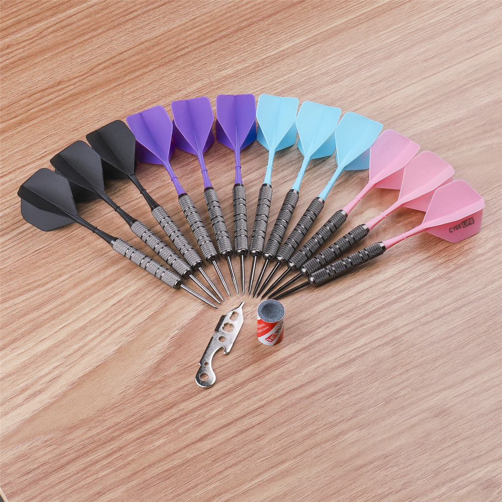 CyeeLife 20g Professional Steel Tip Darts With New one piece Shafts Dont fall off and not easy to br