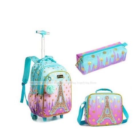 Sool Trolley Bag for girls Rolling luggage backpack Sets for ildren Travel Trolley bag Sool wheeled 