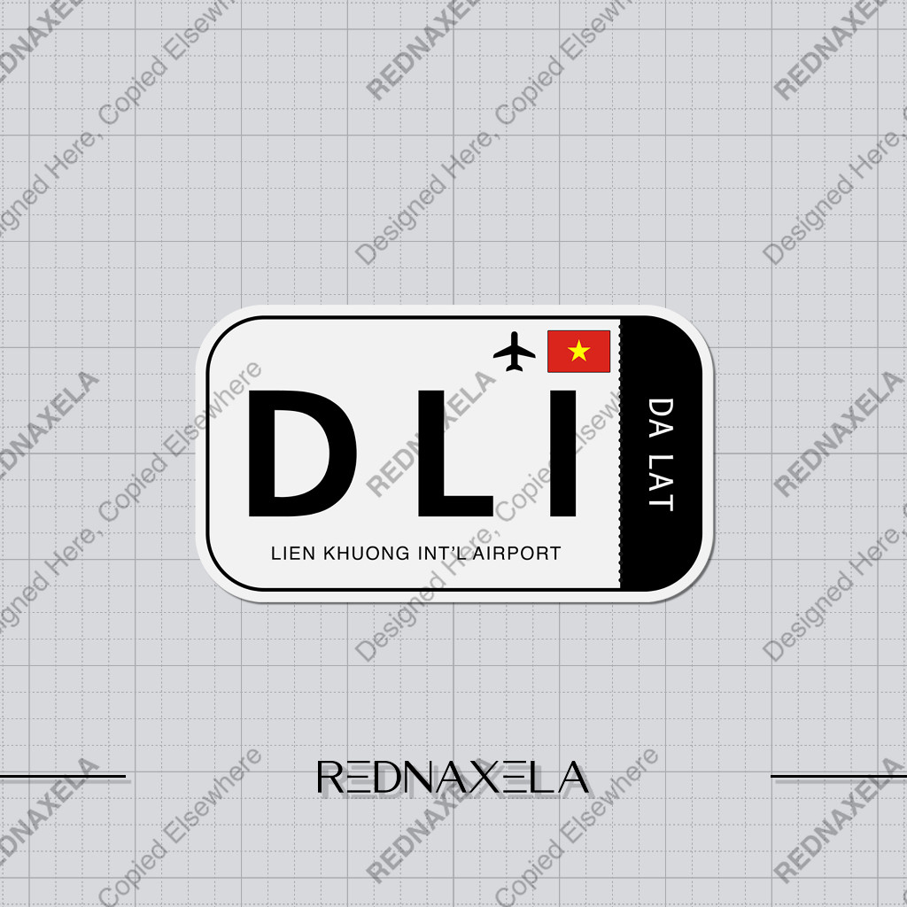 

Stiker Vinyl Lien Khuong International Airport Code DLI Sign Sticker