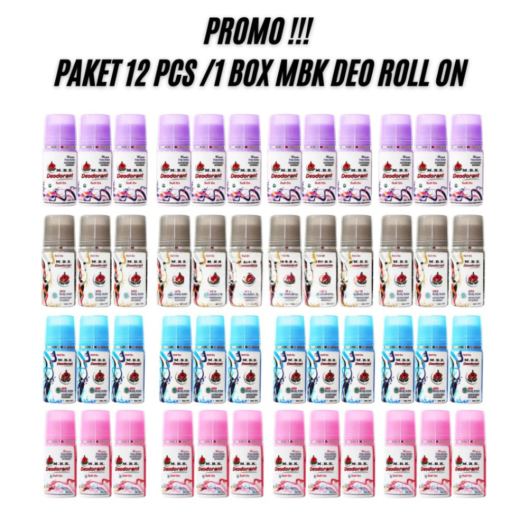 WAWA - Paket 1 Box (12 pcs) MBK Deodorant Roll On | Roll On Penghilang Bau Ketiak