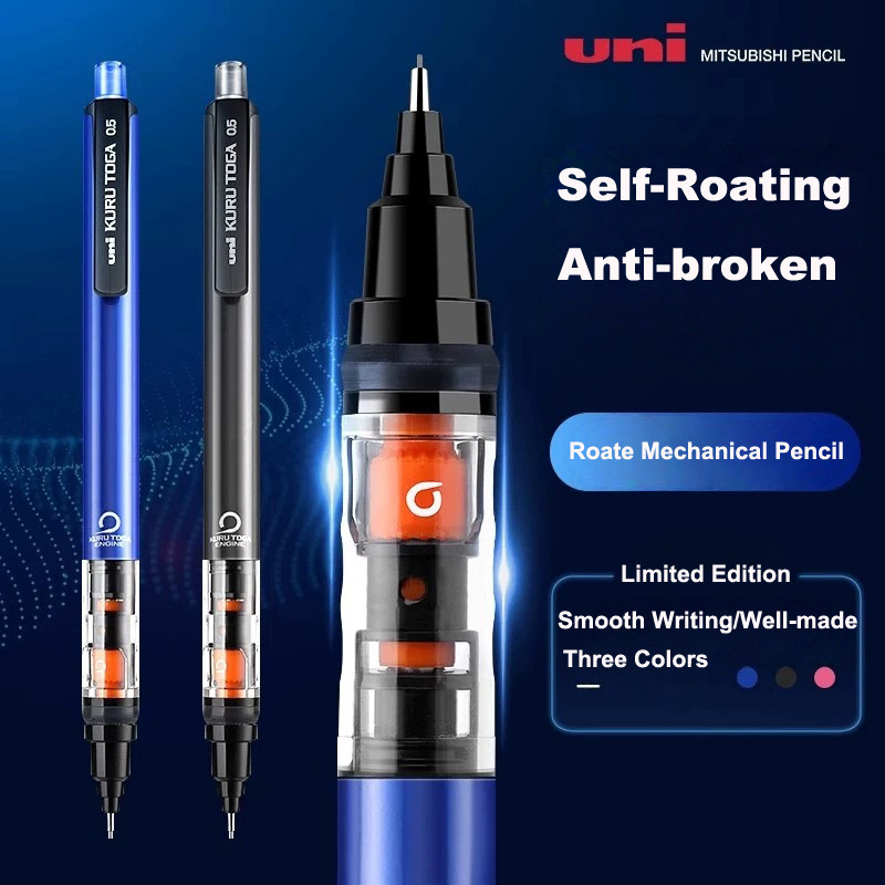 

Uni Mechanical Pencil M5-452 Kuru Toga 0.5MM Breakproof Lead lapicero lapices portaminas with Eraser School Student Stationery