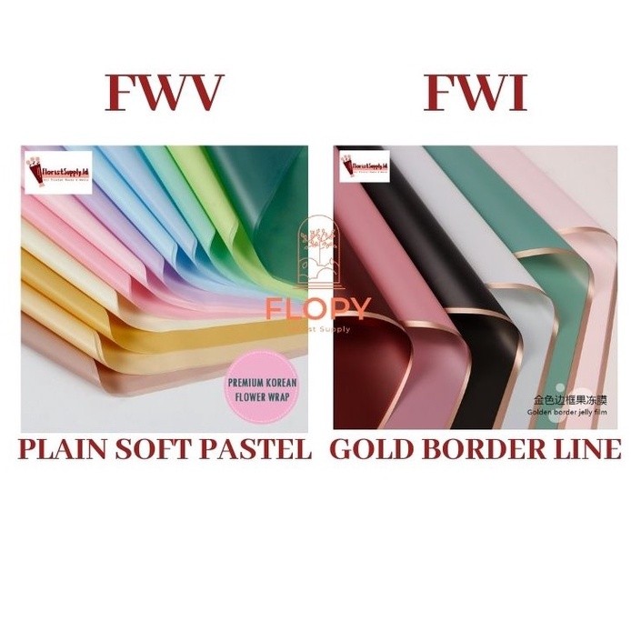 

TERLARIS [20 Lembar-GROSIR] Cellophane FWI , FWV per pak Wrapping Buket Bunga Kertas Bunga Kertas Tissue