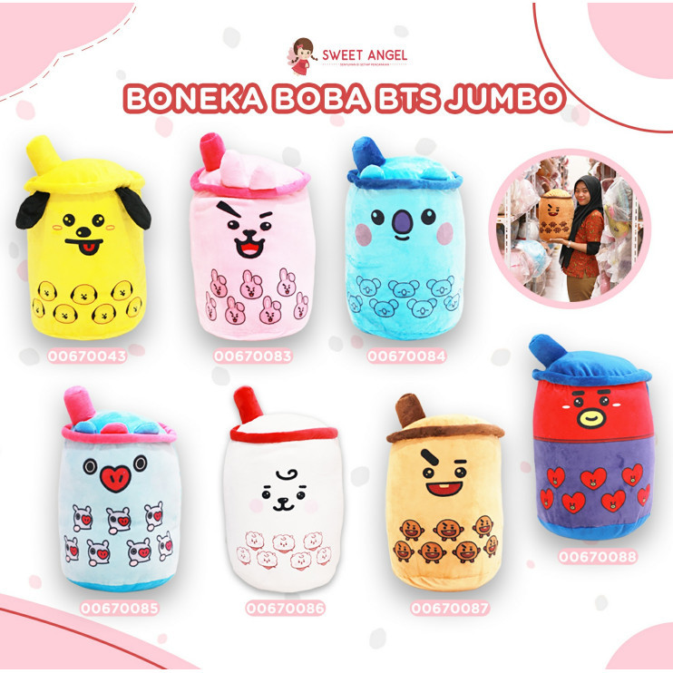 Boneka Boba Viral Karakter BTS BT21 BONEKA BOBA BTS JUMBO
