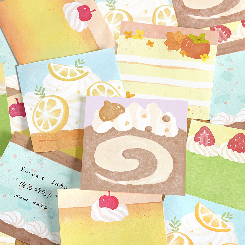 

TIANZI Cute fruit cake Memo Pad 100/600 sheets Kawaii Stationery Take Notes Student DIY Journaling Deco Note Pad Office Supplie