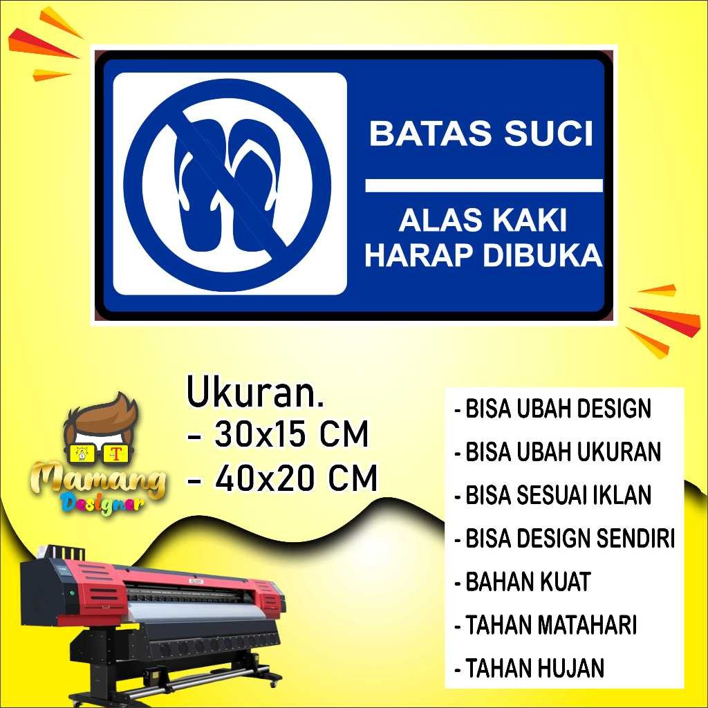 

Backdrop Cetak Sticker Tempelan Alas Kaki Harap Dibuka Bahan Tahan Air Biru