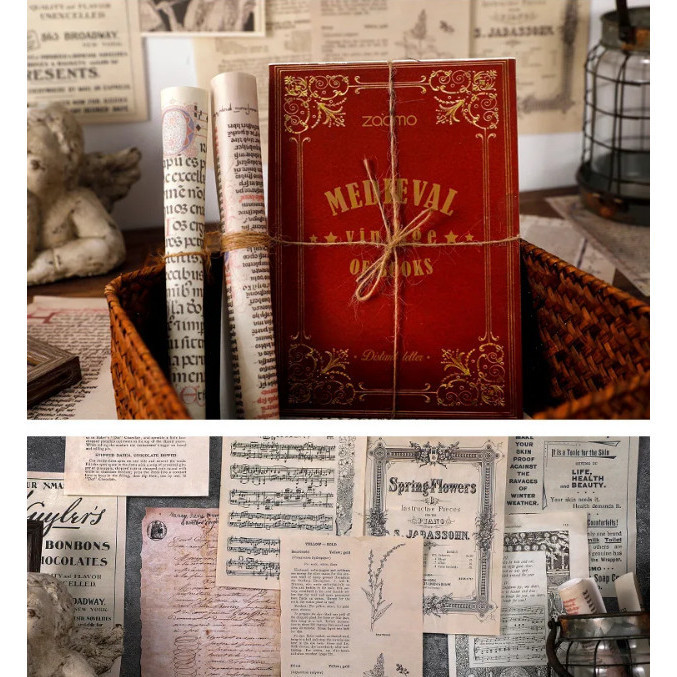 

Scrapbook Art Paper Kertas Vintage MEDIEVAL SERIES Aesthetic Retro DIY Craftycharm