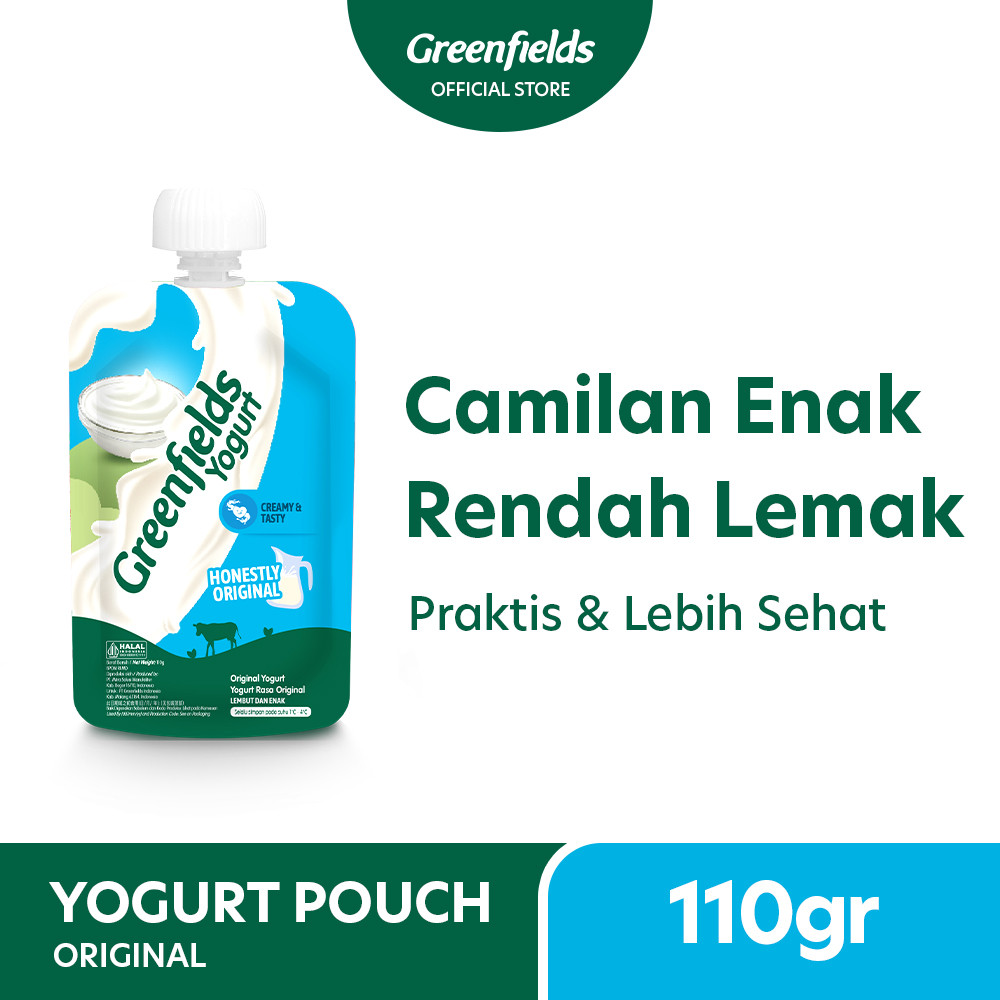 

[Special Price] Greenfields Yogurt Pouch Original 110gr - Fresh Yogurt for Daily Healthy Snack