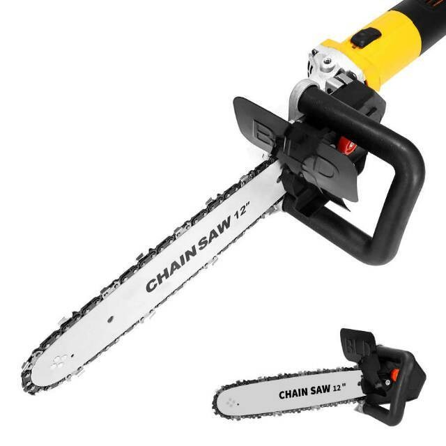 PAKET Chainsaw Gergaji Rantai Elektrik Mini 11.5 inch Penghubung Gergaji Kayu ke Gerinda Chainsaw Mi