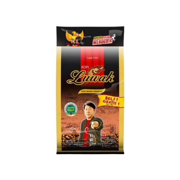 

LUWAK KOPI MURNI 100 GR + 100 GR
