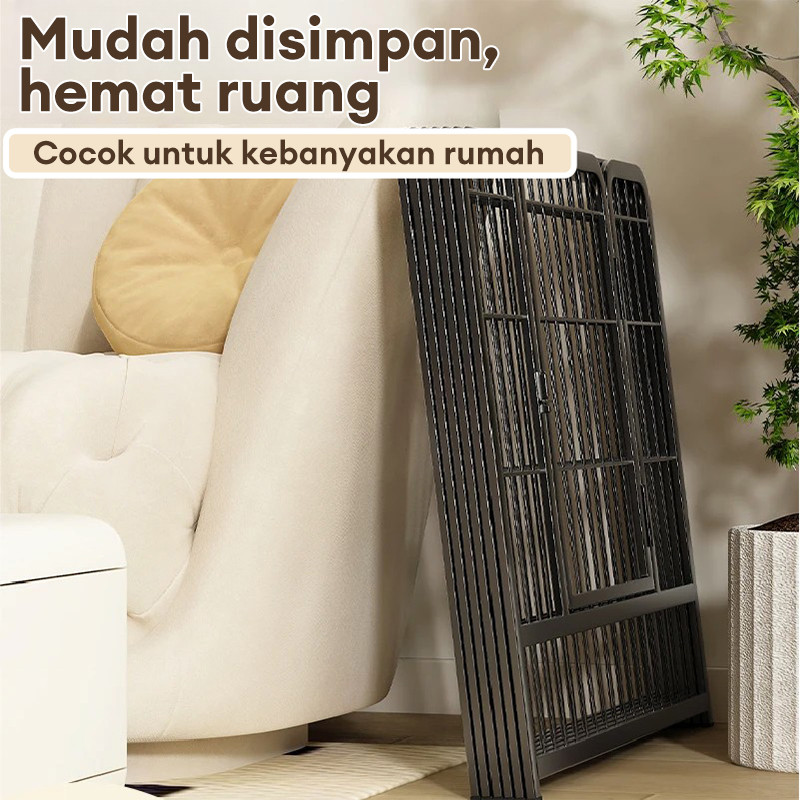 New Pagar Hewan Peliharaan Besi Serbaguna Pagar Anjing Indoor Outdoor Pembatas Aman Mudah Dipasang