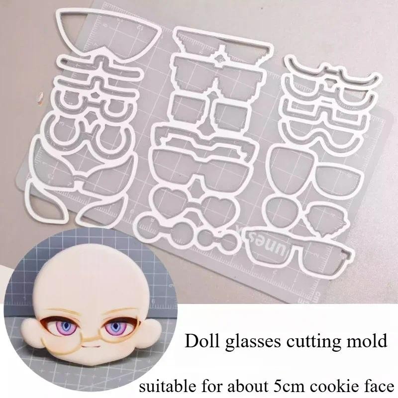 

Ultralights Clay Q Version Cartoon Doll Decorative Glasses Hairpin Cutting Mold DIY Animation Character Trinket Making Tools