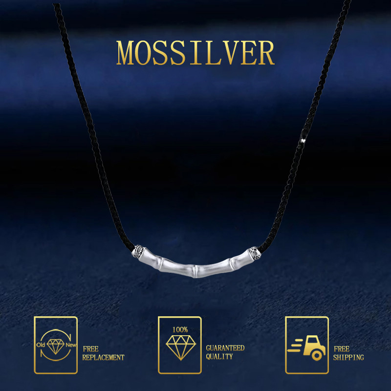 MOSSILVER Kalung Ikan Koi Simpul Bambu Gaya Fashion Baru Cina