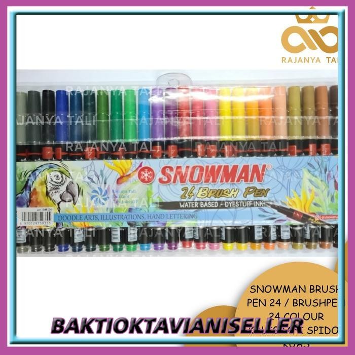 

SNOWMAN BRUSH PEN 24 / BRUSHPEN 24 COLOUR KALIGRAFI SPIDOL KUAS