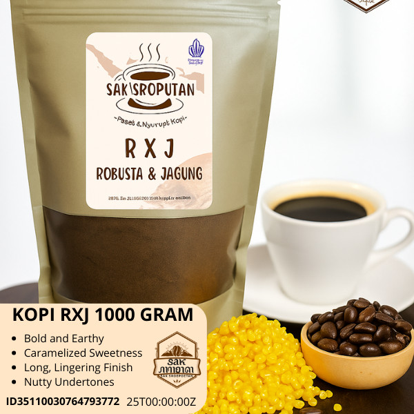 

bubuk kopi RXJ Robusta 1 Kg mantap nikmat lezat Bubuk kopi Jagung RXJ