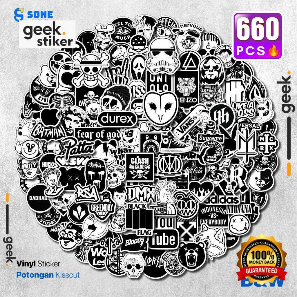 

Stiker Pack Hypebeast Aesthetic | Stiker Black & White Vinyl Waterproof | Stiker Laptop HP Helm Buku
