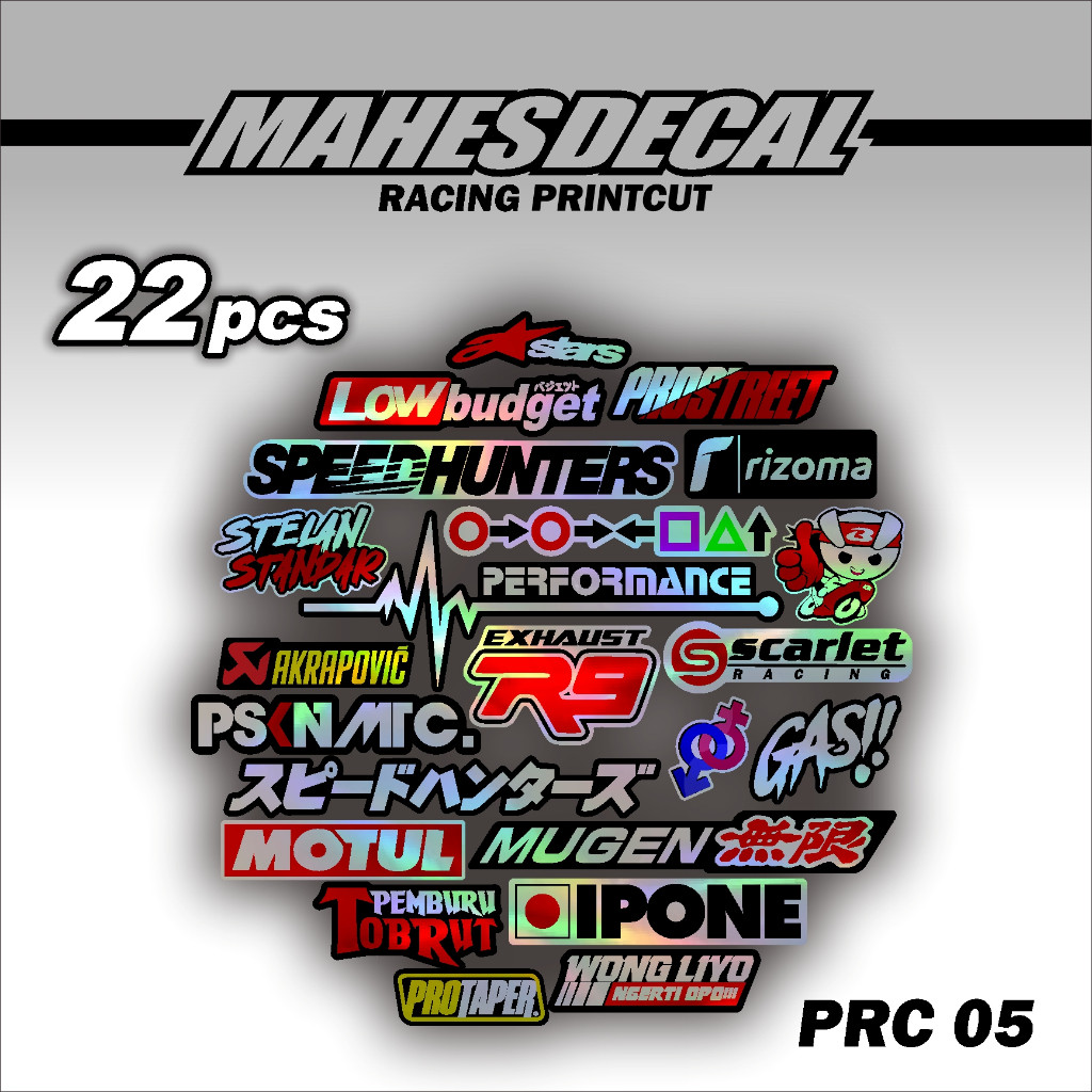 Sticker Racing Hologram Sticker Pack Sticker Sponsor Racing