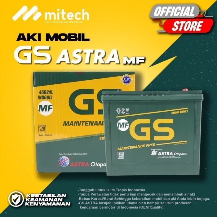 GS MF Astra Aki Kering Mobil Suzuki All New Ertiga Hybrid NS60L - 12V / 45Ah