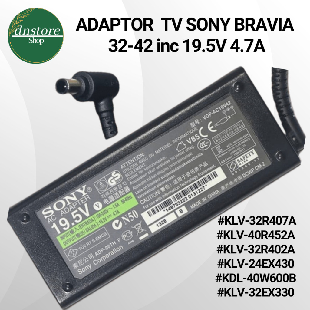 ADAPTOR TV SONY BRAVIA 32-42 inc 19.5V 4.74A / 19.5v 3.9a / 19.5v 6.2a