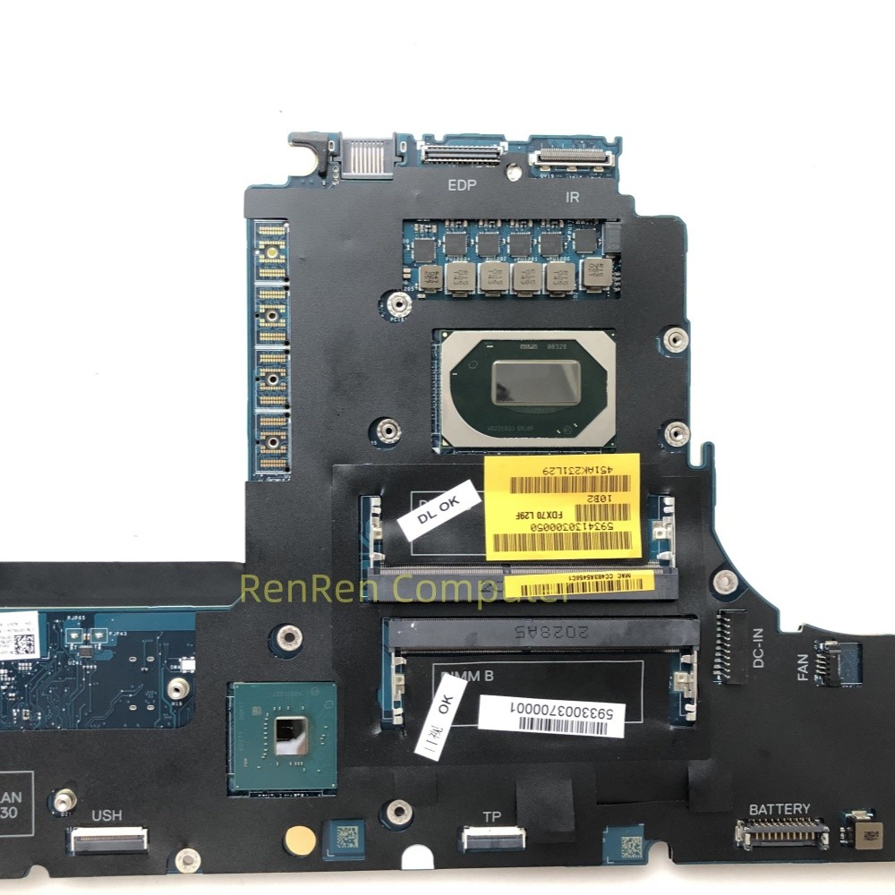 For Dell Precision 7750 Laptop motherboard FDX70 LA-J181P with CPU I7-10850H Mainboard Testing work