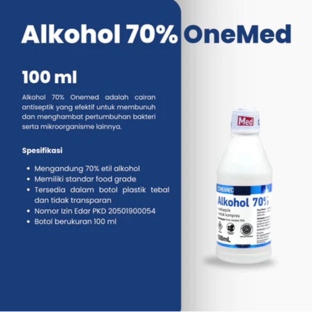 Alkohol 70% 100ml Onemed Alkohol Onemed 70% 100ml Alkohol Onemed 100ml Alkohol 100ml