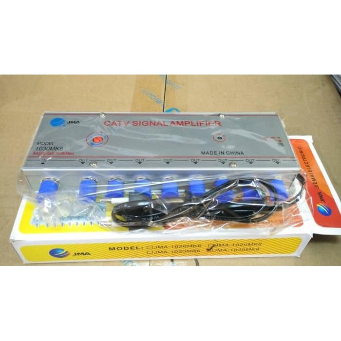 Grosir catv signal amplifier booster 8 way 30dbi Keren