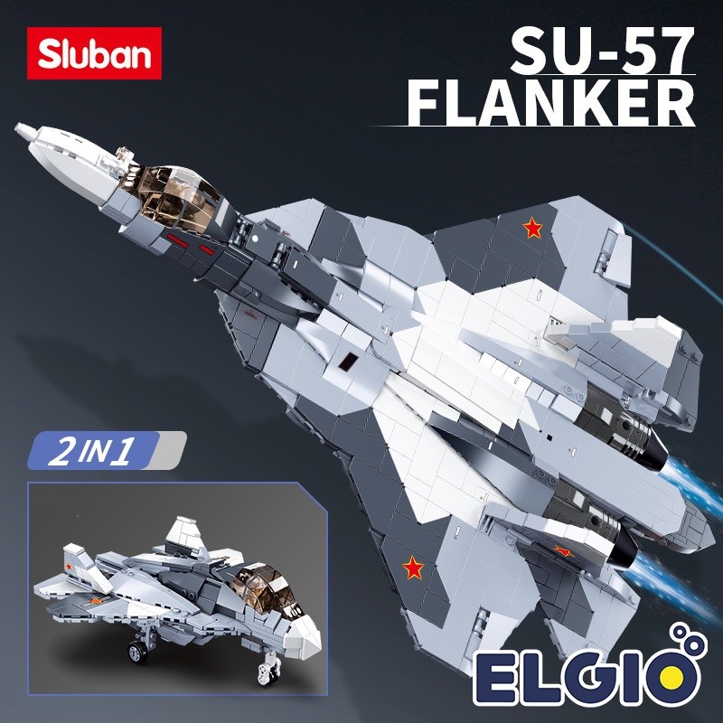 Terlaris Sluban Bricks Pesawat Jet SU-57 Flanker B0986