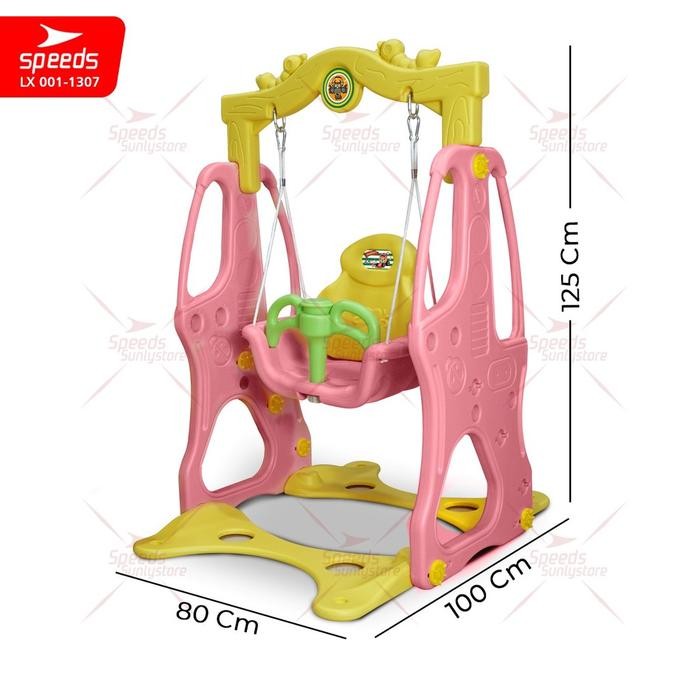 Molion Mainan Ayunan Anak Swing Playround Bermain Kuda Kudaan Prosotan - M1307 PINK