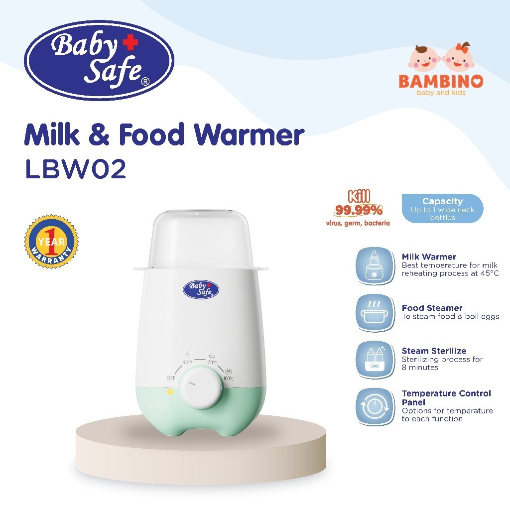 BabySafe LBW02 BabySafe - Alat Steril Botol Susu 4in1 | Alat Steril dan Penghangat Makanan | Alat St