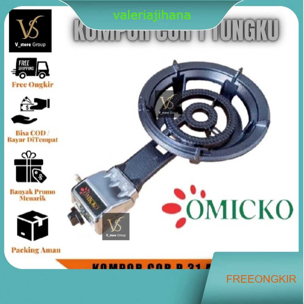 KOMPOR COR OMICKO 1 TUNGKU / KOMPOR GAS SERIBU MATA COR