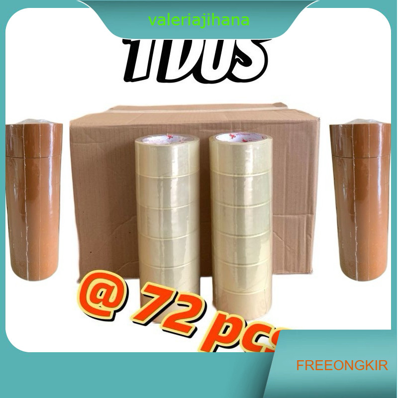 

45MM*90Y 1 DUS ISI 72PCS MURAH SUPER LAKBAN BENING DAN COKLAT TAPE