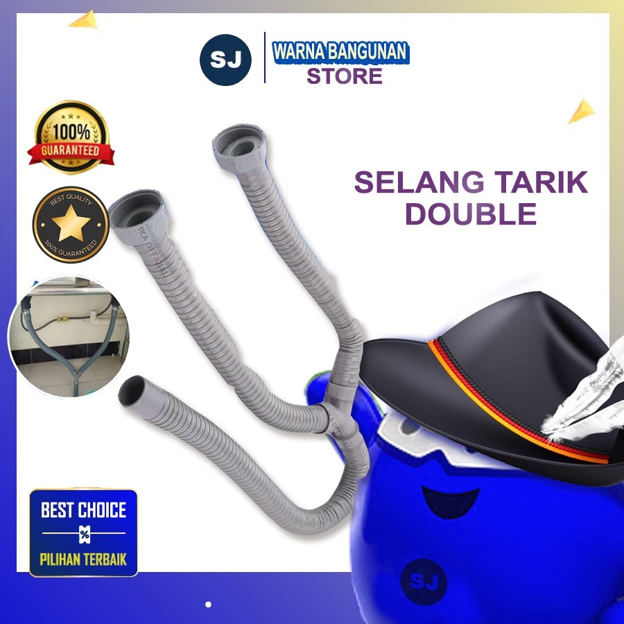 SELANG BCP DOUBLE ABU TEBAL | Selang Bak Cuci Piring | Selang BCP Cabang Abu Abu / Selang Cabang Was