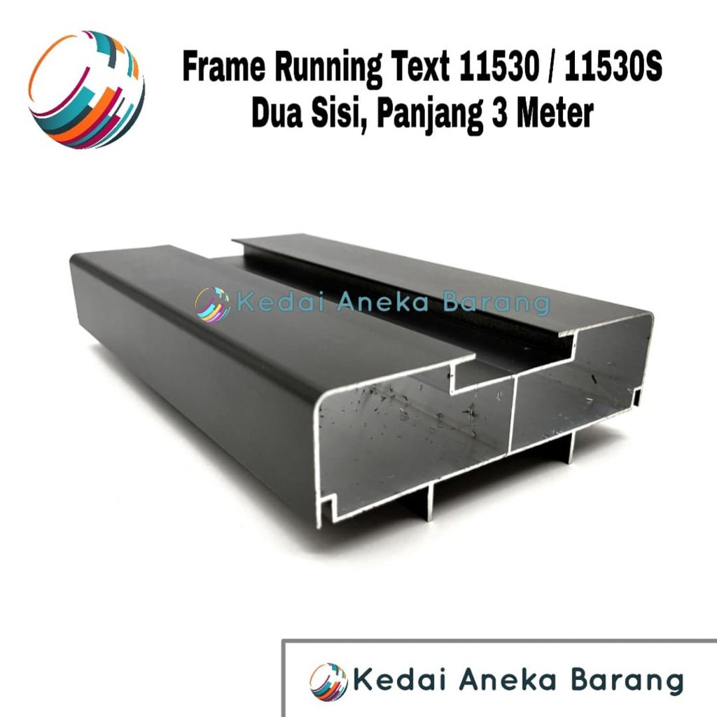 Frame Running Text 11530 11530S Casing Aluminium 2 Dua Sisi 2Sisi 3M 3Meter Panel Modul LED P10