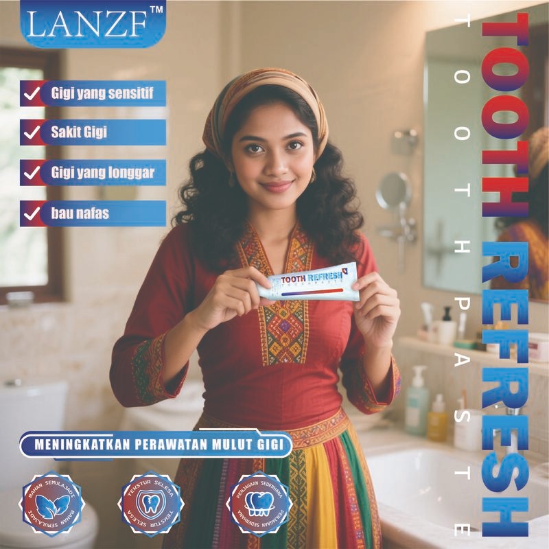 LANZF Natural Toothpaste uses a reinforced formula that balances oral microorganisms, removes stains