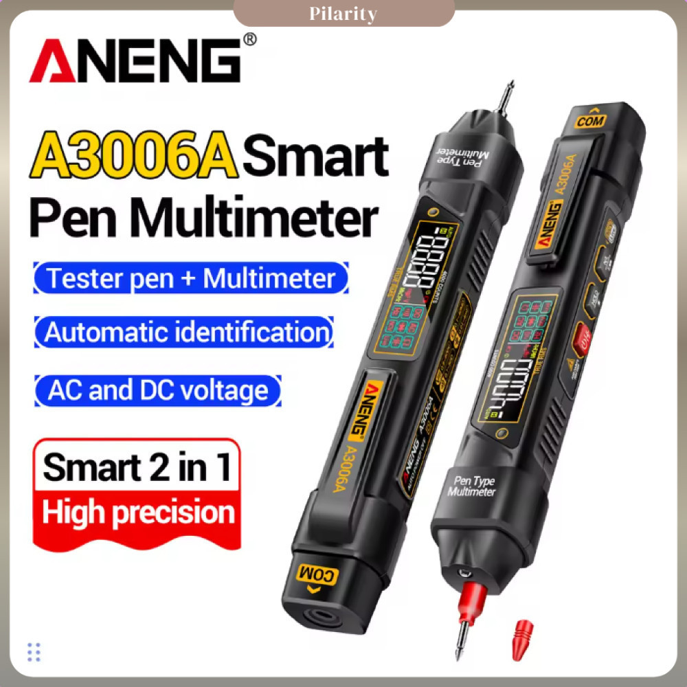 ANENG Digital Multimeter Tespen 2in1 Tester AC Voltage NCV 4000 Count - A3006A