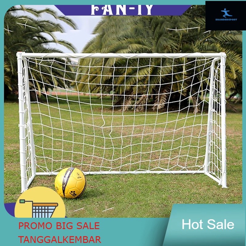 Professional 2x3m Jaring Gawang Sepak Bola / Futsal Jaring Gawang 4mm