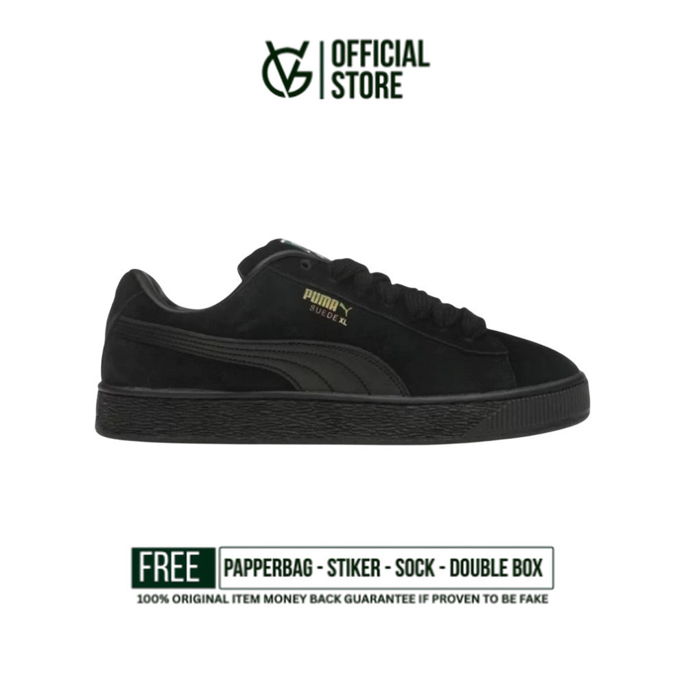 Sepatu Puma Suede XL Triple Black 100% Original BNIB Sneakers Unisex