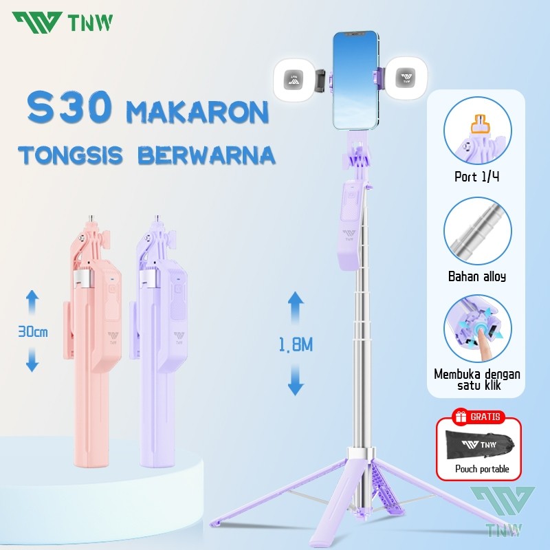 BYN -  Tongsis Tripod 4 In 1 Selfie Stick Fill Light 1.8M Tongsis Tripod Remote Tongsis Gimbal Untuk