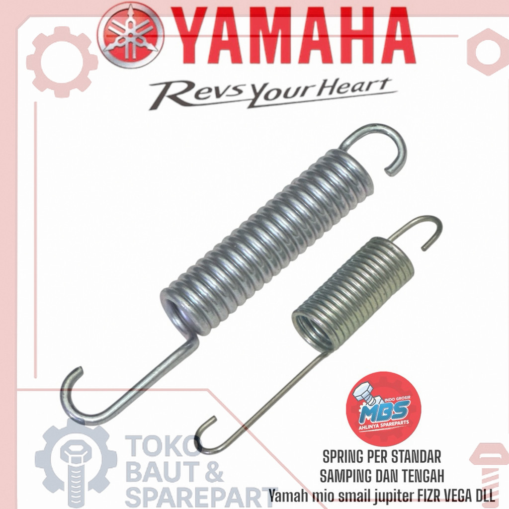 SPRING PER STANDAR TENGAH SAMPING SATU DUA YAMAHA MIO SMAIL SPORTI FINO SOUL JUPITER FIZR DLL ORI