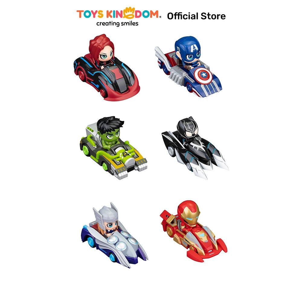 Toys Kingdom Top Gear Marvel Go Kart Pull Back Random Toys Kids Toy Mainan Anak Mobil-Mobilan Koleks