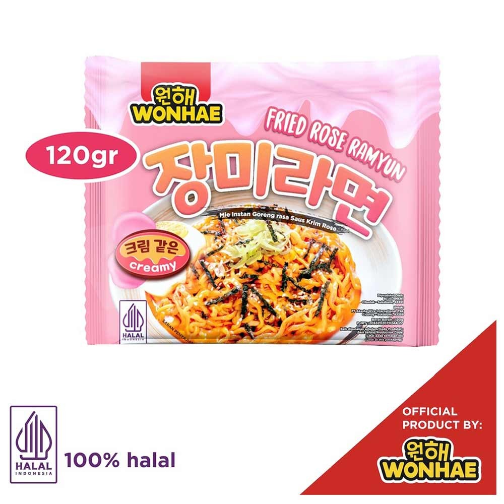 WONHAE INSTANT FRIED NOODLE ROSE RAMYUN 120g