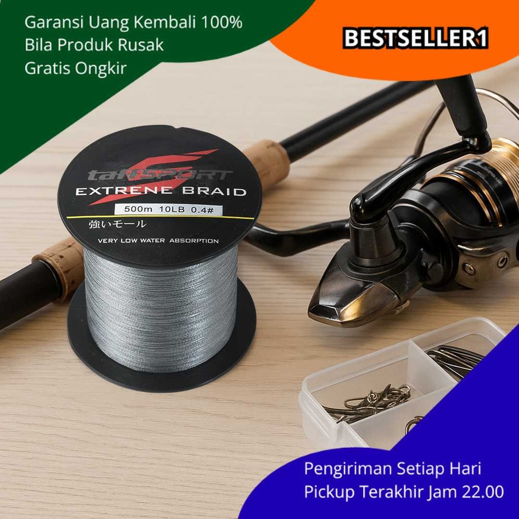 Tali Pancing Braided Extreme Braid – Senar Pancing Kuat Anti Putus, Panjang 300M 500M, Diameter Tipi