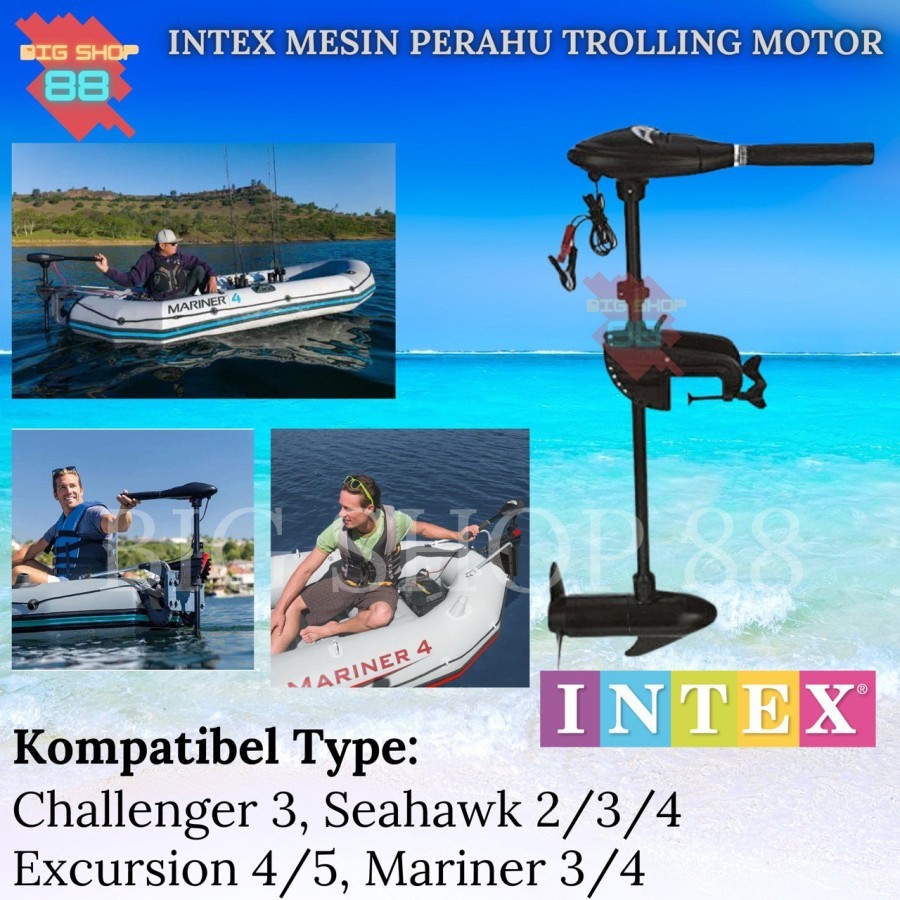 Mesin Perahu Kapal Karet Pvc Intex Inflatable Boat Engine Trolling Motor